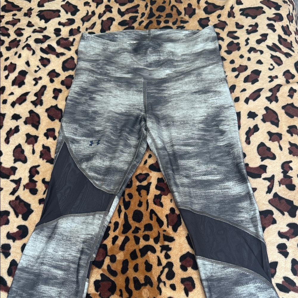 Gray and Black Patterned Leggings